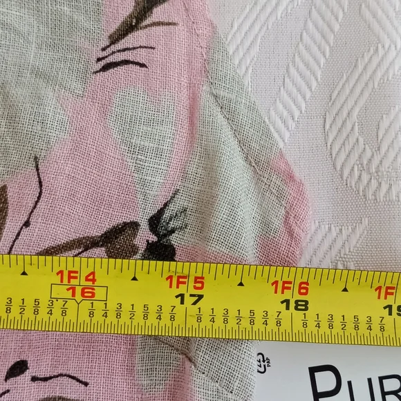 NWT PURO LINO 100% Linen Dress Made in Italy Floral Print Cap Sleeve Pockets M - Picture 15 of 17